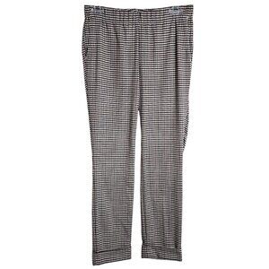 J. JILL Pull On Pants size 4 MULTICOLOR Houndstooth Plaid Preppy Chino Cuffed